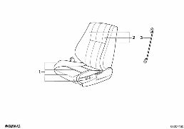 BMW Sportsitz Bezug diagram for BMW 7 Series E32 750iL
