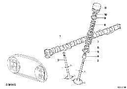 VALVE TIMING GEAR - CAM SHAFT diagram for BMW 3 Series E36 320i