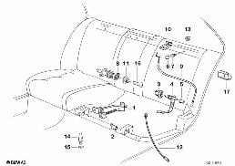 THROUGH-LOADING FACILITY/SINGLE PARTS diagram for BMW 5 Series E34 530i