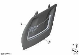SEAT, FRONT, BACKREST TRIM COVERS diagram for BMW 4 Series F36 Gran Coupé 420i