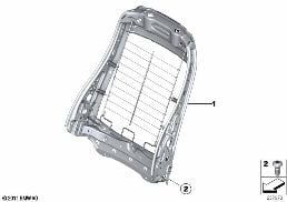 SEAT, FRONT, BACKREST FRAME diagram for BMW 4 Series F36 Gran Coupé 420i