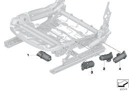 SEAT, FRONT, ELECTRICAL AND MOTORS diagram for BMW 4 Series F36 Gran Coupé 420i