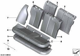 SEAT REAR, UPHOLSTERY & COVER BASE SEAT