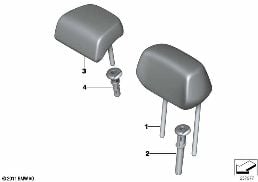 REAR SEAT HEAD RESTRAINT diagram for BMW 3 Series F30 LCI 320dX