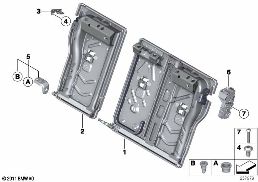 SEAT, REAR, SEAT FRAME, BASE SEAT