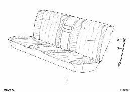Bezug Sitz hinten diagram for BMW 7 Series E32 750iL