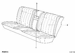SEAT COVER REAR diagram for BMW 5 Series E12 525