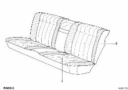 SEAT COVER REAR diagram for BMW 5 Series E28 525i