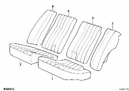 Bezug hinten diagram for BMW 3 Series E30 325ix