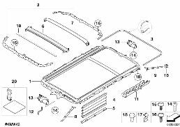 ELECTRIC PANORAMIC ROOF diagram for BMW 5 Series E61 530xd