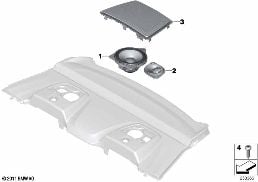 SPEAKER, REAR TRAY, HIGH-END