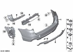 M bekleding achter diagram for BMW X3 F25 28iX