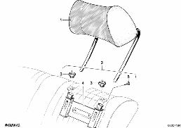 HEADREST, REAR diagram for BMW 3 Series E21 320