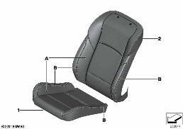 Инд. обивка спортивного сиденья Пд diagram for BMW 5 Series F10 M5