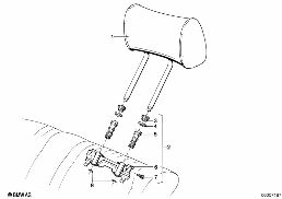 HEADREST, REAR diagram for BMW 3 Series E30 325i