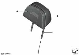 Подголовник Indi. м/ф сиденья M diagram for BMW 5 Series F10 M5
