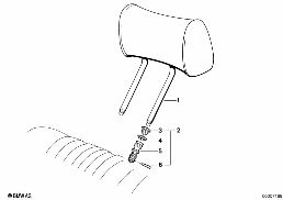 Kopfstütze hinten diagram for BMW 3 Series E30 325ix