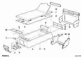 Armlehne hinten diagram for BMW 7 Series E32 750iL
