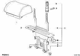 Kopfstütze hinten diagram for BMW 7 Series E32 750iL