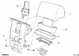 Kopfstütze hinten elektrisch diagram for BMW 7 Series E32 750iL