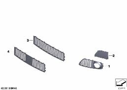 M TRIM DECOR ELEMENTS, FRONT diagram for BMW 5 Series F07 GT LCI 530dX