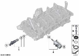 CYLINDER HEAD, ELECTR. ADD-ON PARTS diagram for BMW 6 Series F12 LCI 650i