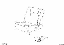SEAT COVER-RUNNING METER FRONT diagram for BMW 5 Series E12 530i