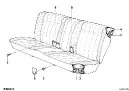 SEAT SPRING FRAME/FRAME PAD REAR diagram for BMW 3 Series E21 320