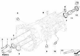 GS6X37BZ GRBX HOUSING AND MOUNT. PARTS diagram for BMW 3 Series E46 330xi