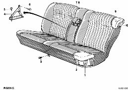 SEAT SPRING FRAME/FRAME PAD REAR diagram for BMW 5 Series E12 525