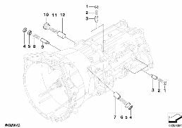 GS6X37BZ INNER GEAR SHIFTING PARTS diagram for BMW 3 Series E46 330xi