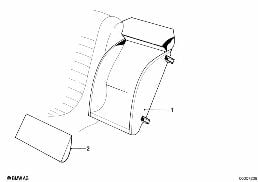 Loketní opěrka zadní, mezikus diagram for BMW 6 Series E24 633CSi