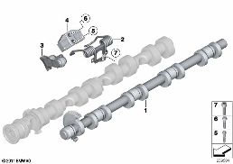 VALVE TIMING GEAR, ECCENTRIC SHAFT diagram for BMW 6 Series F12 LCI 650i