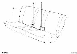 REAR SEAT PARTS diagram for BMW 3 Series E30 325i