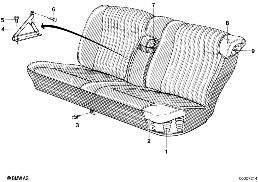 SEAT SPRING FRAME/FRAME PAD REAR