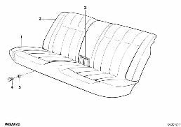 REAR SEAT PARTS diagram for BMW 3 Series E30 320i