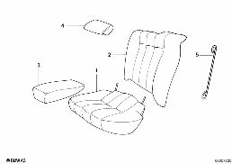 Bezug hinten diagram for BMW 7 Series E32 750iL