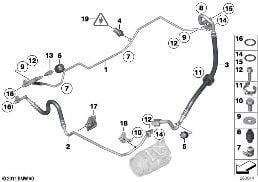 COOLANT LINES diagram for BMW Z4 E89 35is