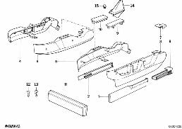 BMW Sportsitz Sitzblenden diagram for BMW 7 Series E32 750iL