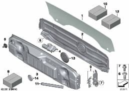 FOLDING TOP-REAR WINDOW