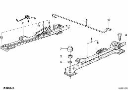 FRONT SEAT RAIL diagram for BMW 3 Series E30 318i