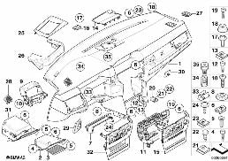 TRIM PANEL DASHBOARD diagram for BMW 5 Series E60 530xi