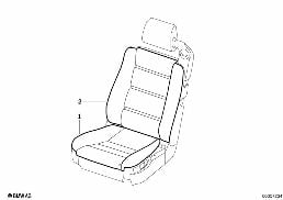 SEAT COVER FRONT diagram for BMW 8 Series E31 850Ci