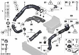AIR DUCT diagram for BMW 3 Series E90 LCI 335i