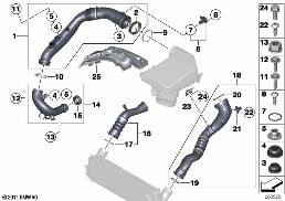 Οδηγός αέρα diagram for BMW X4 F26 35iX