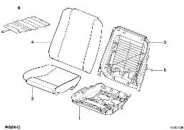 SEAT PARTS diagram for BMW 8 Series E31 850Ci