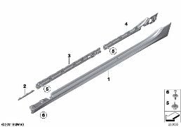 M COVER FOR ROCKER PANEL / WHEEL ARCH diagram for BMW 5 Series F07 GT LCI 530dX