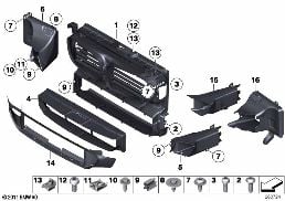 AIR DUCTS diagram for BMW 5 Series F07 GT LCI 530dX