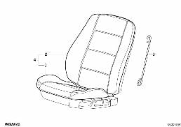 SEAT, FRONT, UPHOLSTERY AND COVER diagram for BMW 3 Series E36 323i