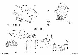 SINGLE PARTS OF FRONT SEAT CONTROLS diagram for BMW 3 Series E36 318is